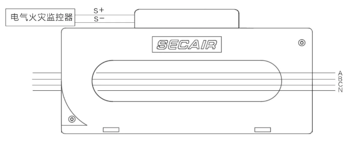 J-SCM41(250)剩余電流式<a href=http://hrbbcq.com/dianqihuozai/ target=_blank class=infotextkey>電氣火災(zāi)監(jiān)控</a>探測器接線圖